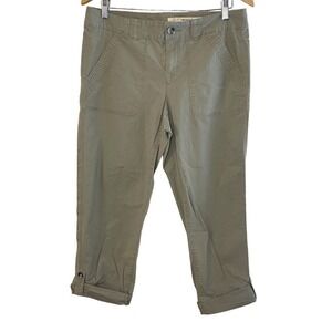 VINTANGE DKNY JEANS‎ Lightweight Olive Green Roll Tab Ankle Pant, Size 8